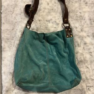 Suede and leather Lucky bag